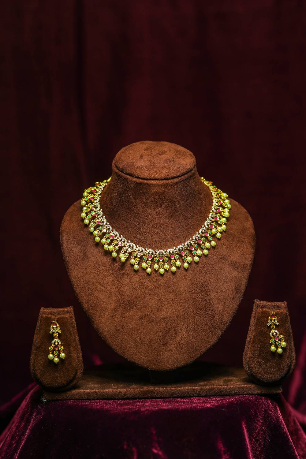  Navratna-Inspired Floral Guttapusalu Choker Set
