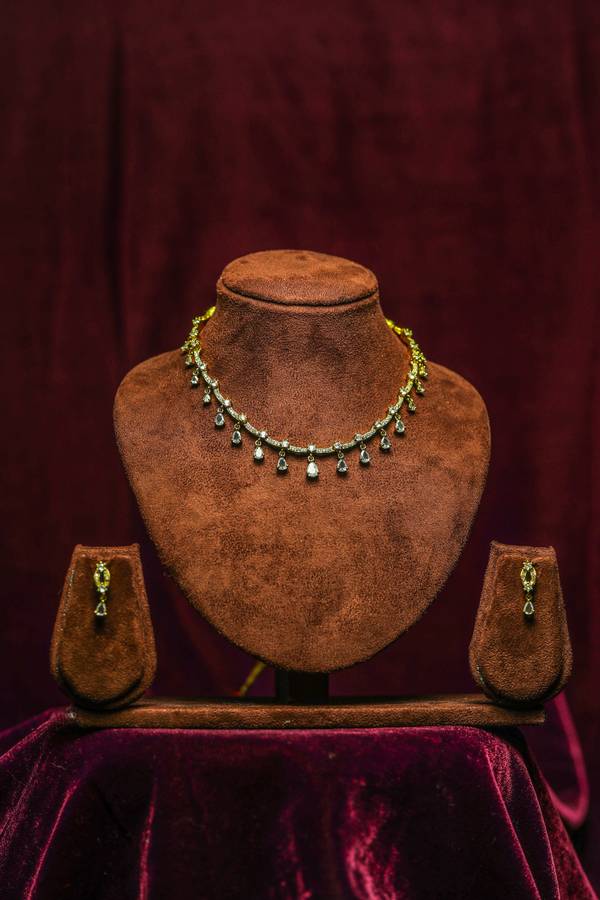 Crystal Dewdrop Choker & Earrings Set